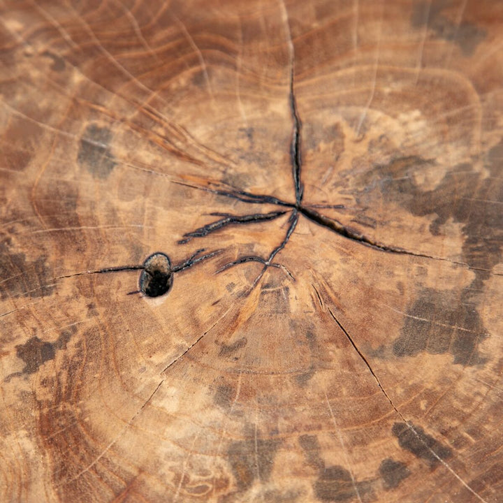 Centre Table Black Natural 80 x 80 x 45 cm