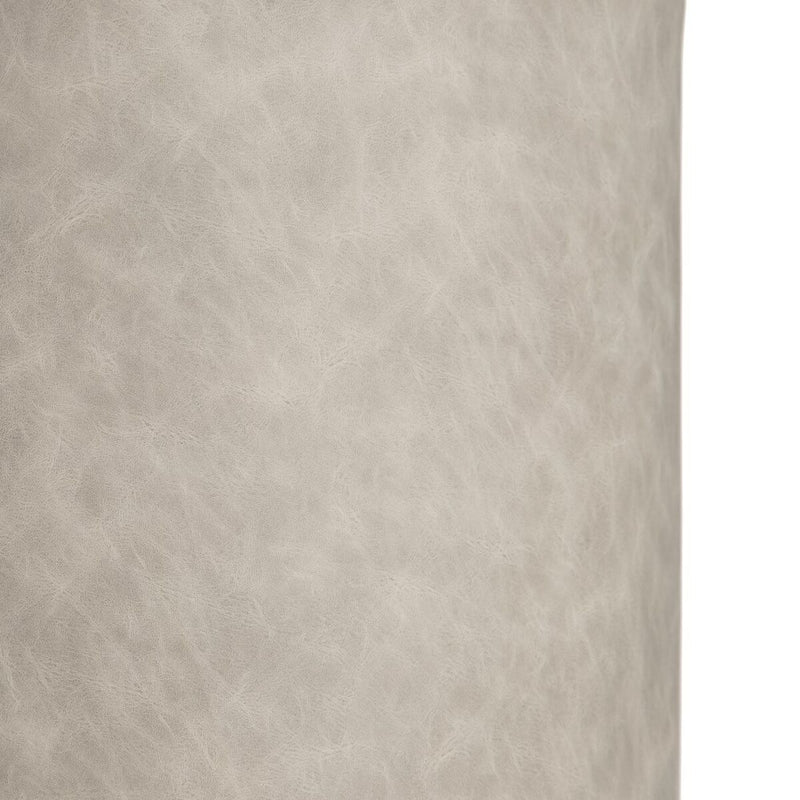 Pouffe Grey Synthetic Leather 38 x 38 x 42 cm DMF