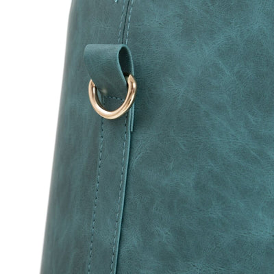 Pouffe Dark blue Synthetic Leather 41 x 41 x 42 cm DMF