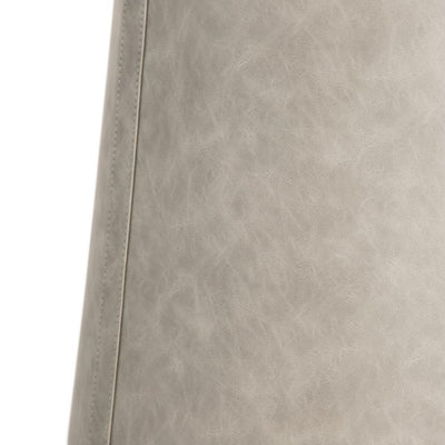 Pouffe Grey Synthetic Leather 41 x 41 x 42 cm DMF