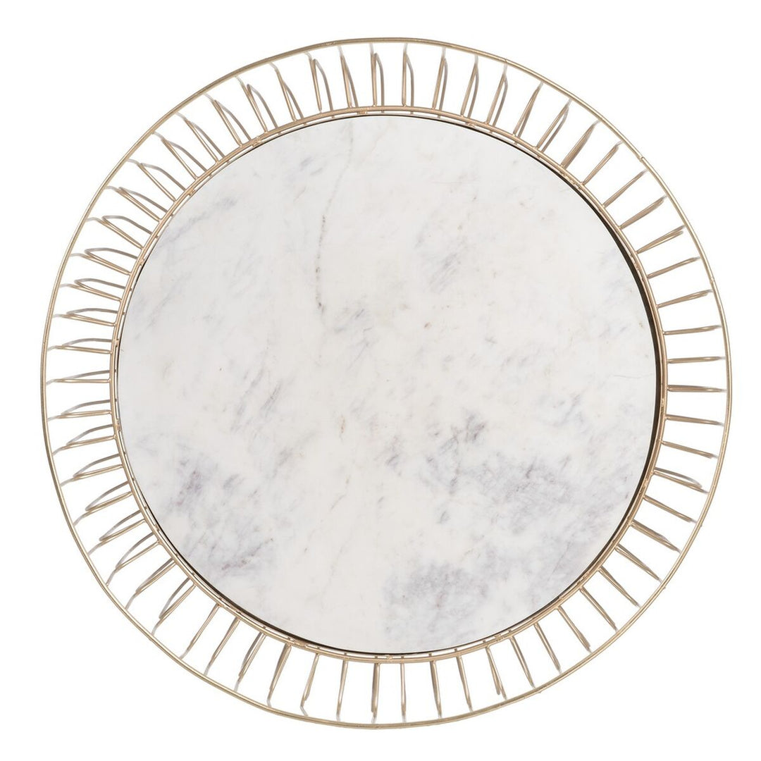 Centre Table White Golden 72 x 72 x 40 cm