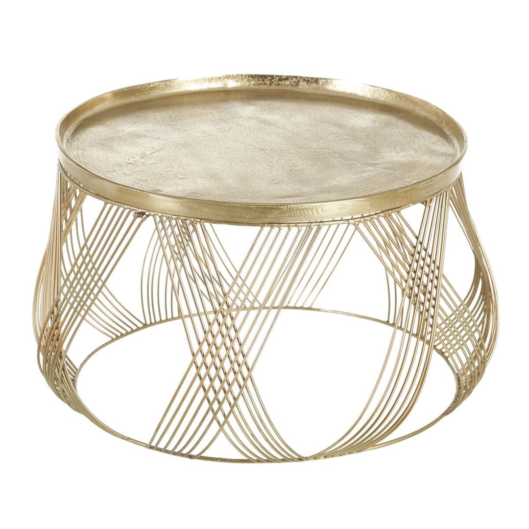 Set of 2 tables Golden 56 x 56 x 37 cm (2 Units)