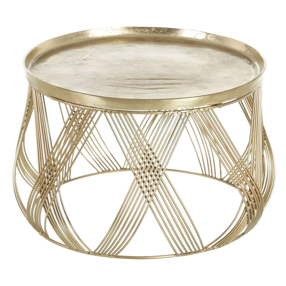 Set of 2 tables Golden 56 x 56 x 37 cm (2 Units)
