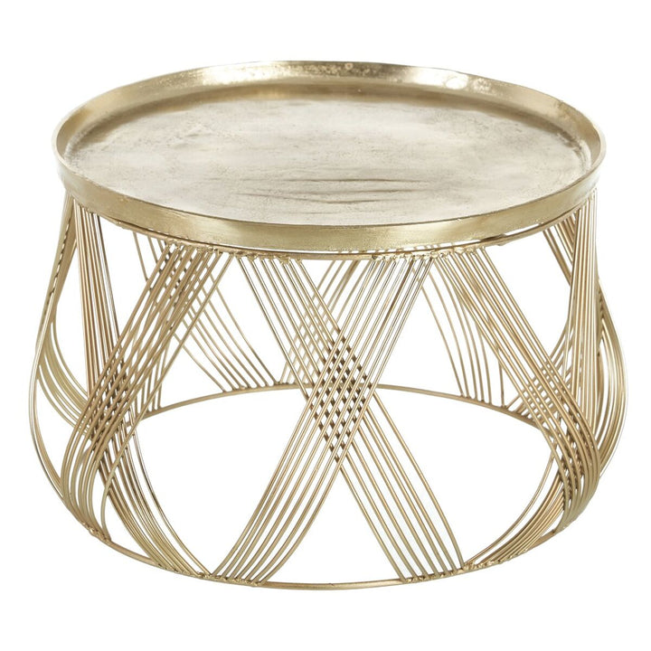 Set of 2 tables Golden 56 x 56 x 37 cm (2 Units)