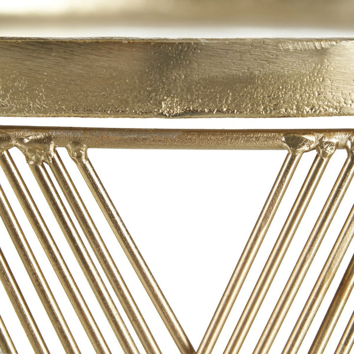 Set of 2 tables Golden 56 x 56 x 37 cm (2 Units)