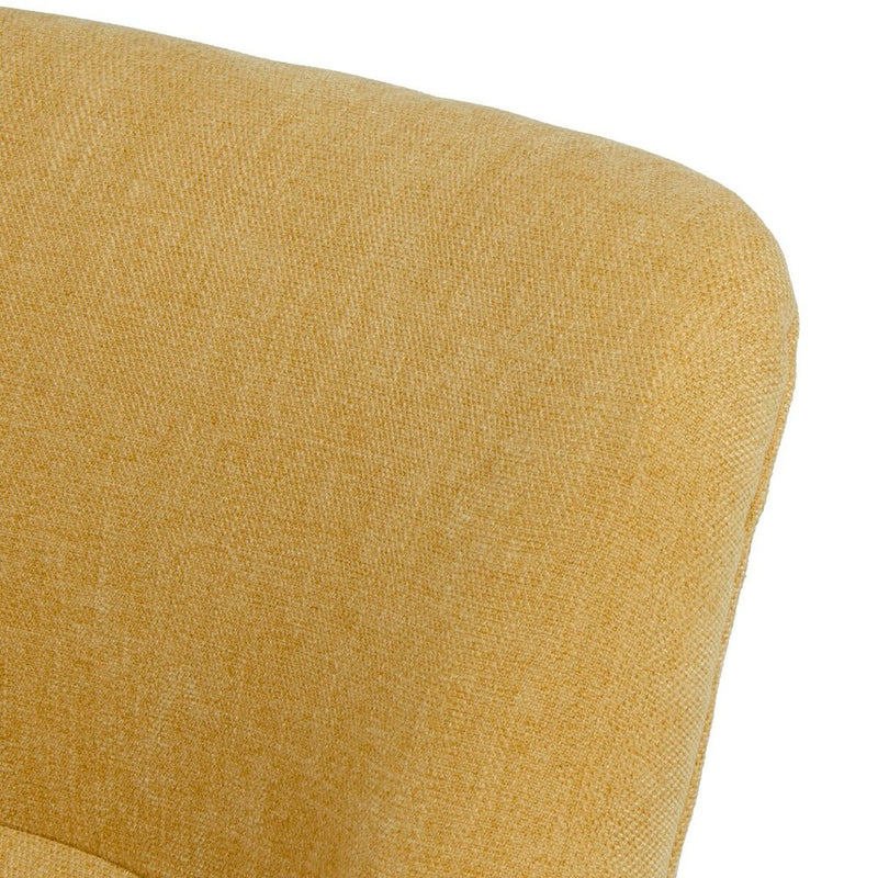 Armchair 77 x 64 x 88 cm Synthetic Fabric Wood Mustard