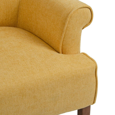 Armchair 77 x 64 x 88 cm Synthetic Fabric Wood Mustard