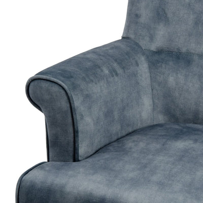 Armchair 77 x 64 x 88 cm Synthetic Fabric Wood Light Blue