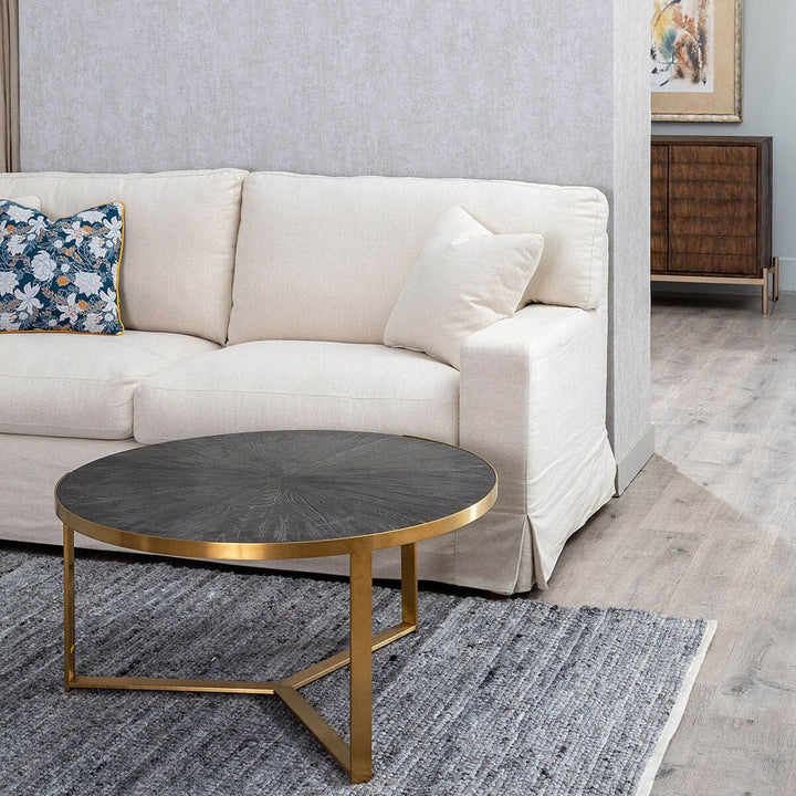 Centre Table Golden Dark brown 90 x 90 x 45 cm