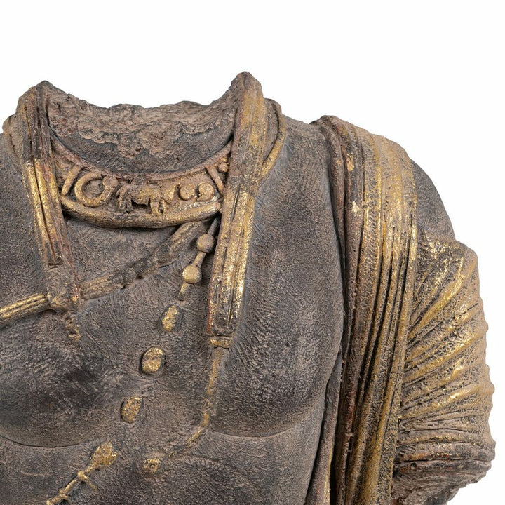 Decorative Figure Brown Golden Warrior 38 x 22 x 76 cm