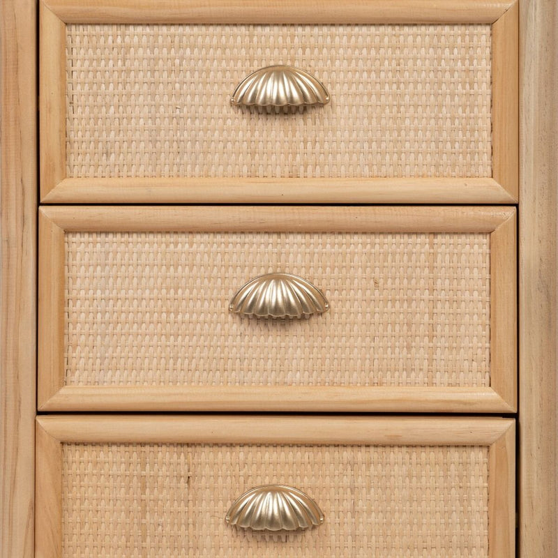 Chest of drawers SAPHIRA 44 x 35 x 100 cm Natural DMF