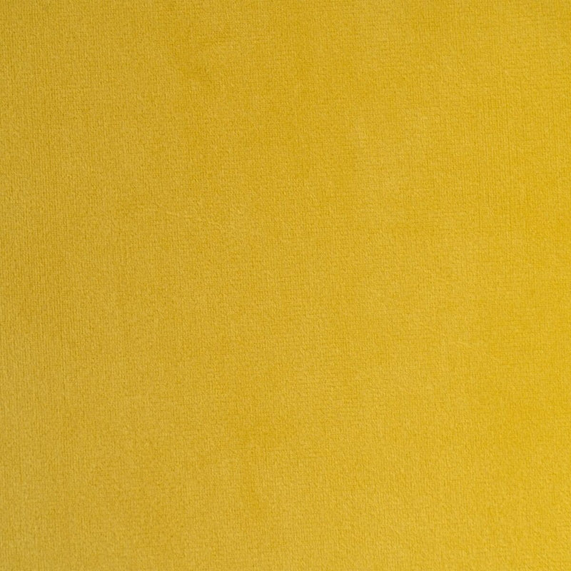 Pouffe Synthetic Fabric Metal Yellow 40 x 40 x 35 cm