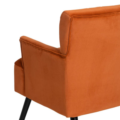 Armchair 63 x 50 x 83 cm Synthetic Fabric Wood Orange