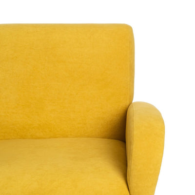 Armchair 72 x 71 x 81 cm Synthetic Fabric Wood Yellow