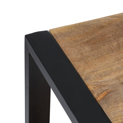 Side table MANGO 100 x 40 x 60 cm Natural Black Wood Iron