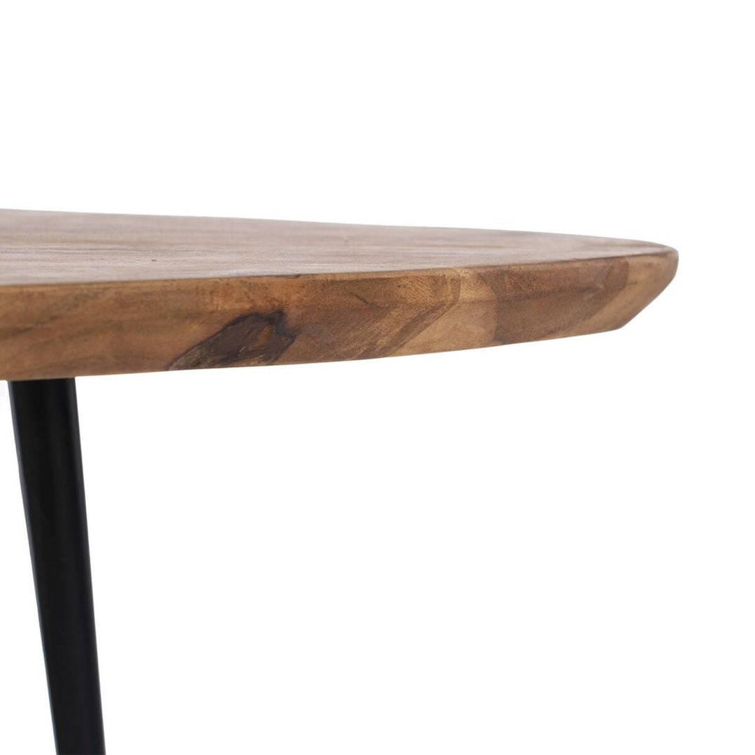 Set of 2 tables Black Natural 110 x 63 x 40 cm (2 Units)