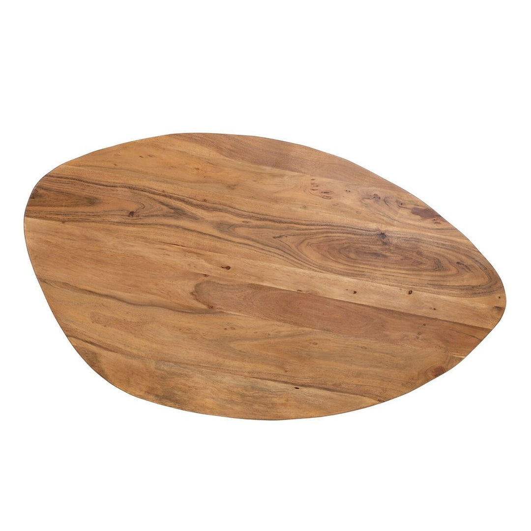 Set of 2 tables Black Natural 110 x 63 x 40 cm (2 Units)