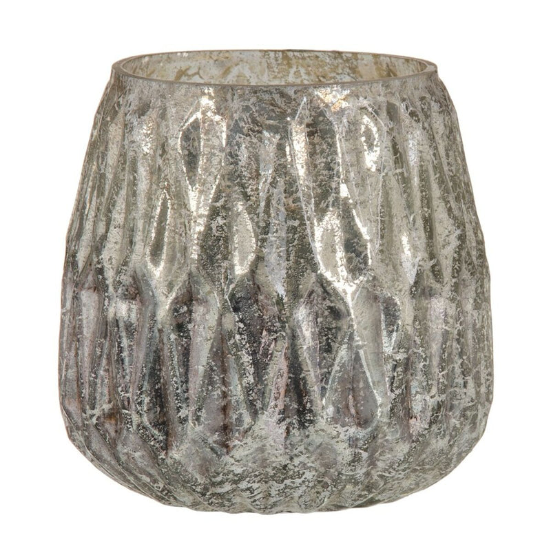 Candleholder Crystal Grey 11 x 11 x 11 cm