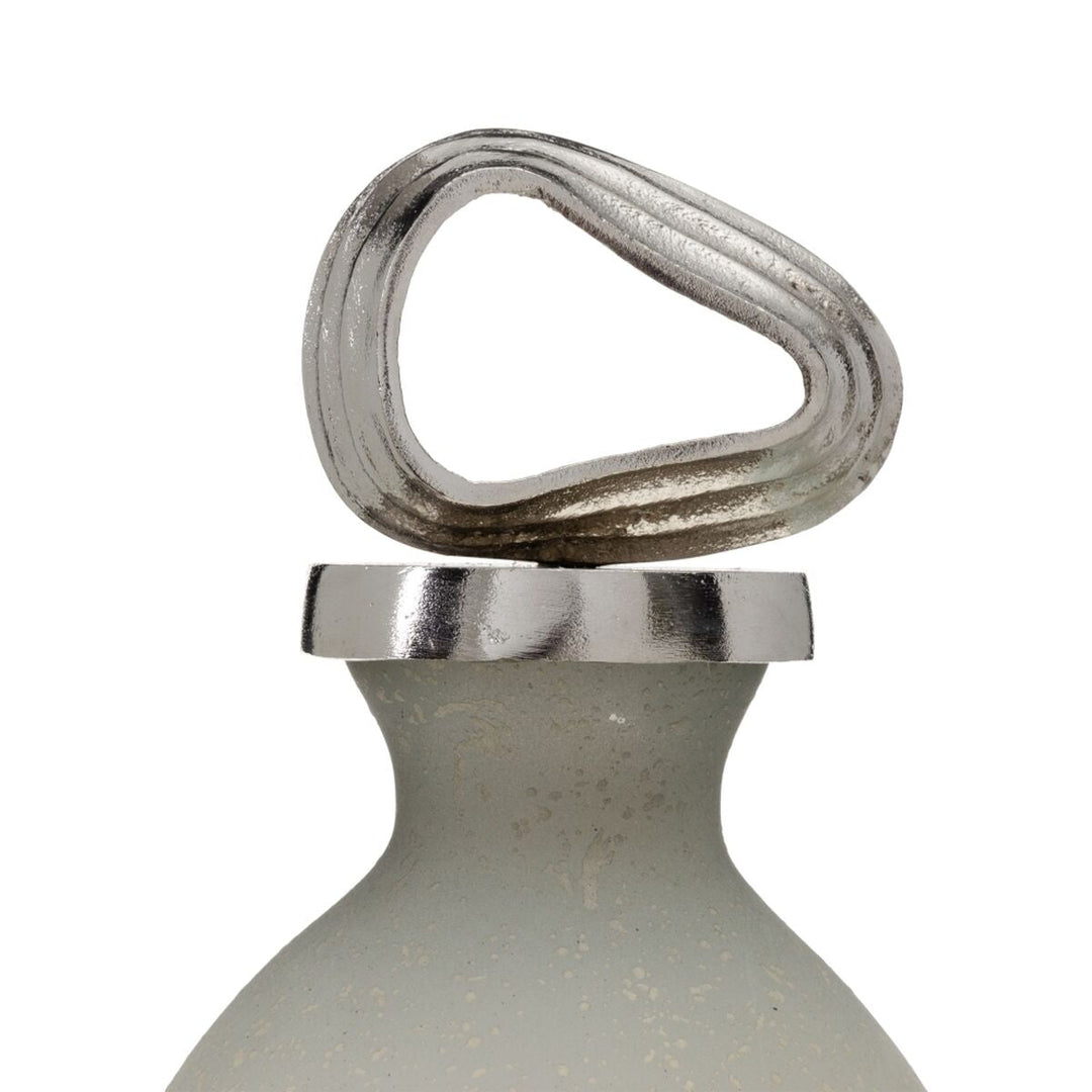 Decorative bottle Grey Silver 15 x 15 x 46 cm Decorative