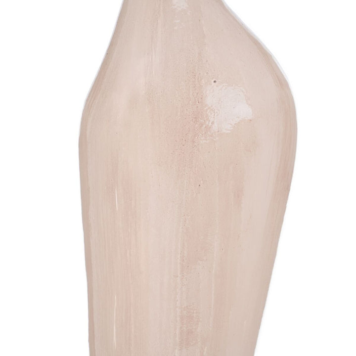 Decorative bottle Cream Golden 13 x 10 x 47 cm Decorative