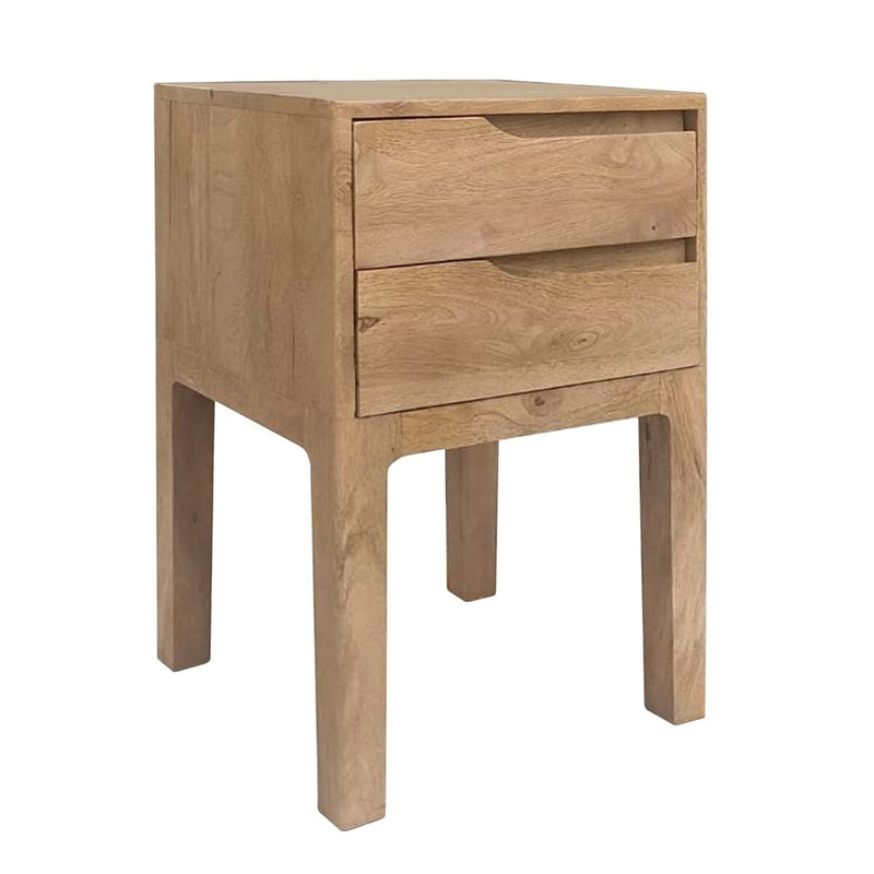 Side table STRAIGHT LINE Natural Mango wood 40 x 40 x 65 cm