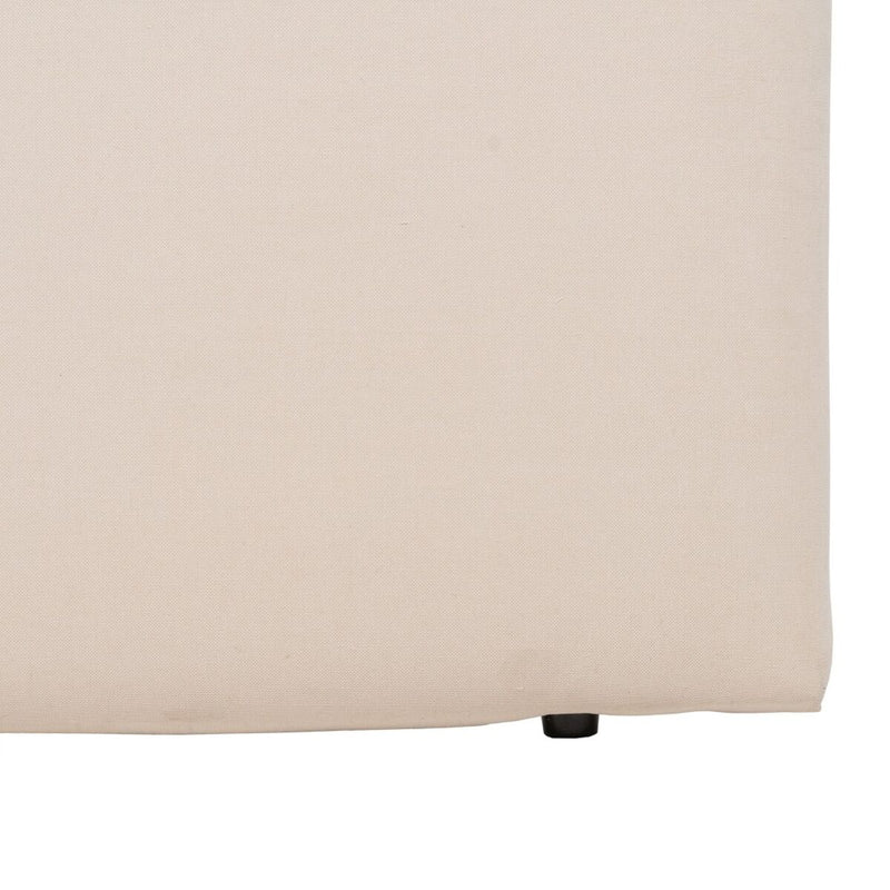 Tête de lit 165 x 8 x 125 cm Tissu Synthétique Crème