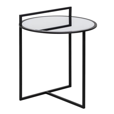 Petite Table d'Appoint Noir Fer Miroir 59 x 59 x 67,5 cm
