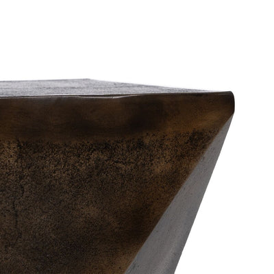 Small Side Table Bronze Aluminium 30 x 30 x 41 cm