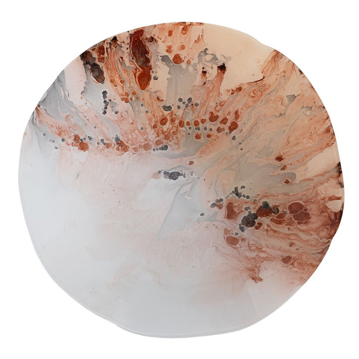 Centerpiece Salmon Crystal 39 x 39 x 6,5 cm