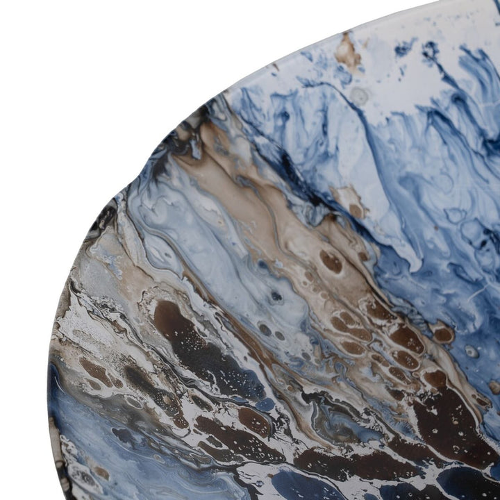 Centerpiece Blue Brown Crystal 39 x 39 x 6,5 cm
