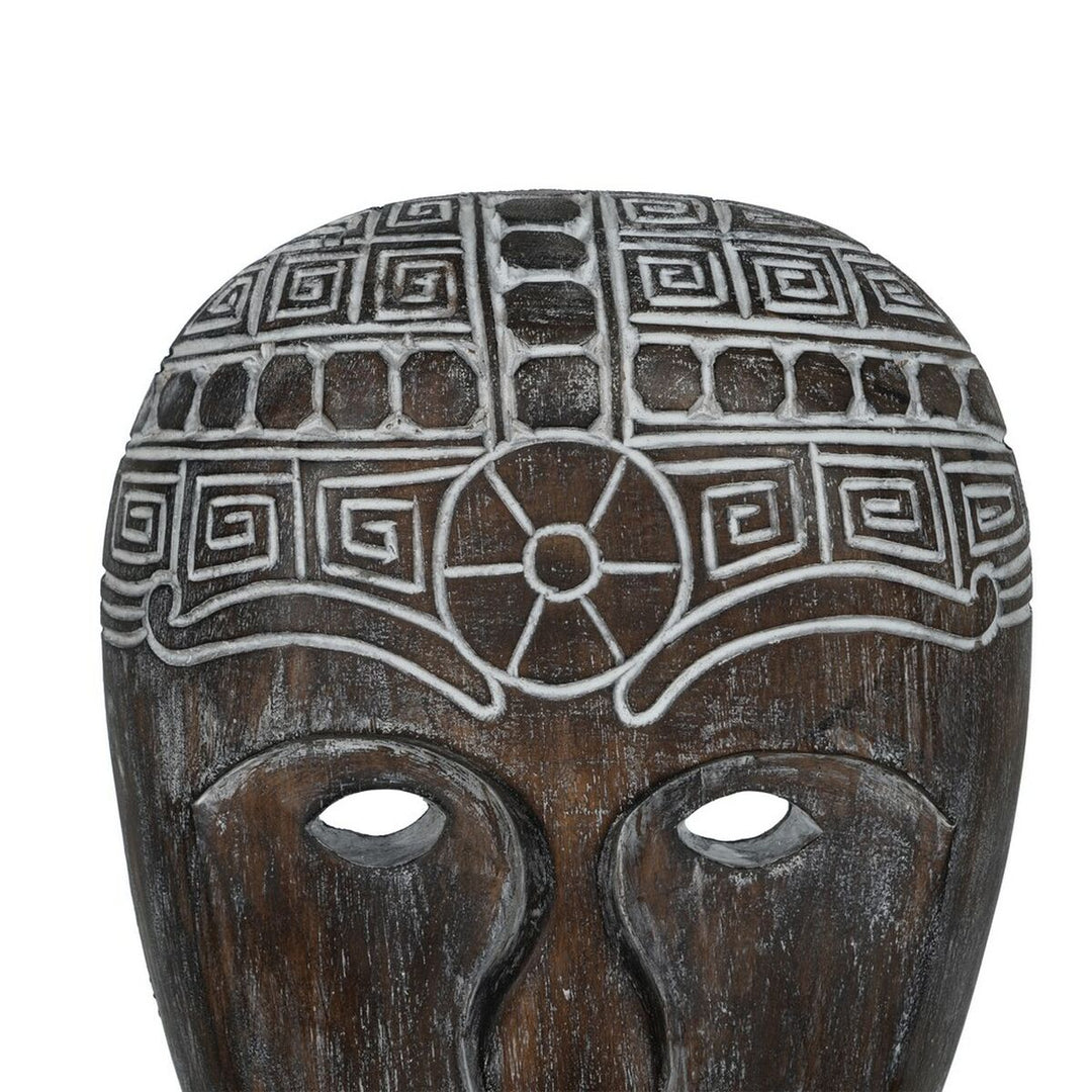 Decorative Figure Brown Mask 24 x 12 x 46 cm