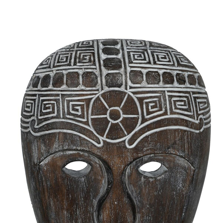 Decorative Figure Brown Mask 24 x 12 x 46 cm