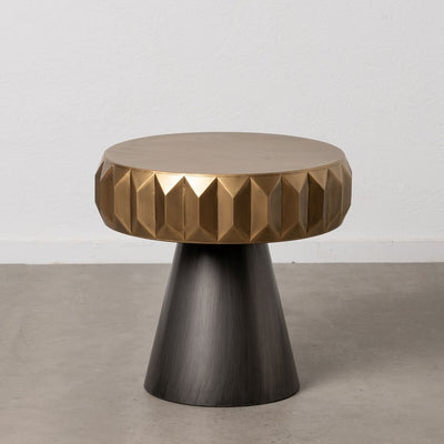 Petite Table d'Appoint Noir Doré Fer 63 x 63 x 62 cm