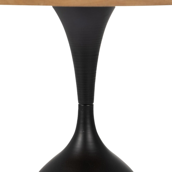 Small Side Table Black Golden 50 x 50 x 57 cm