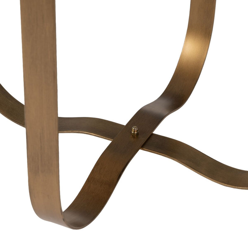 Small Side Table Copper Golden Crystal Iron 60,5 x 60,5 x 46 cm