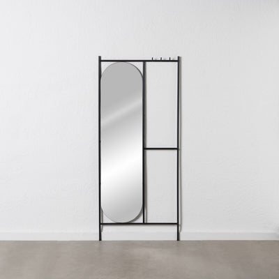 Hat stand Black Iron Mirror 70 x 4 x 160,5 cm