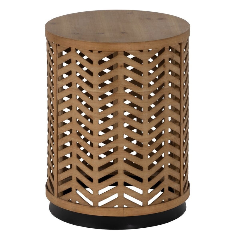 Small Side Table Natural Iron Fir wood MDF Wood 39 x 39 x 51,5 cm