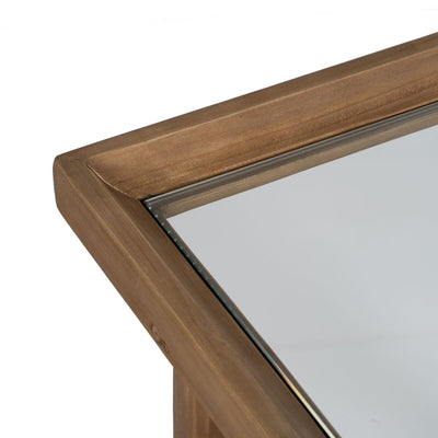 Console Natural Tempered Glass Fir wood 120 x 33 x 75 cm