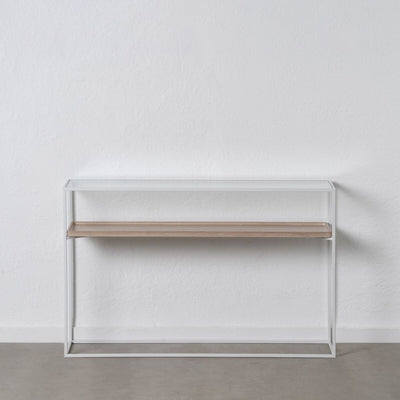 Console White Natural Crystal Iron MDF Wood 120 x 30 x 75 cm