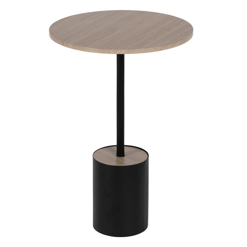 Side table Black Natural Iron 40 x 40 x 60 cm