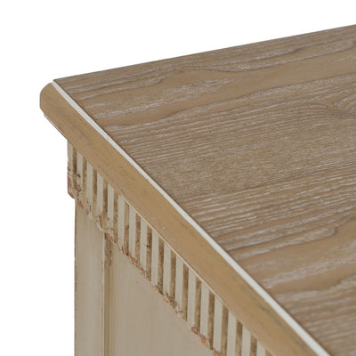 Chest of drawers Cream Natural Fir wood MDF Wood 119,5 x 44,5 x 84 cm