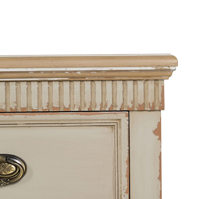 Chest of drawers Cream Natural Fir wood MDF Wood 119,5 x 44,5 x 84 cm