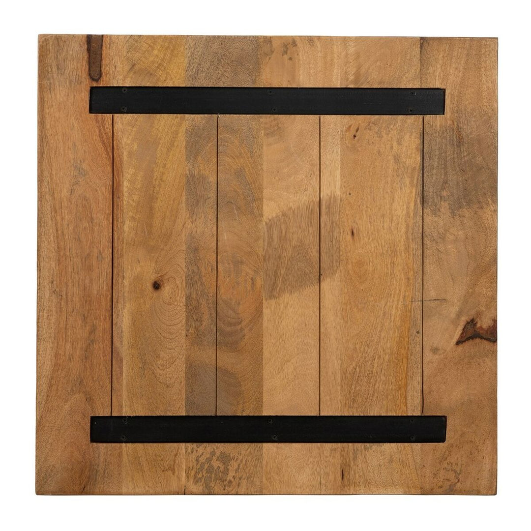 Table top Squared Beige Mango wood 70 x 70 x 3 cm