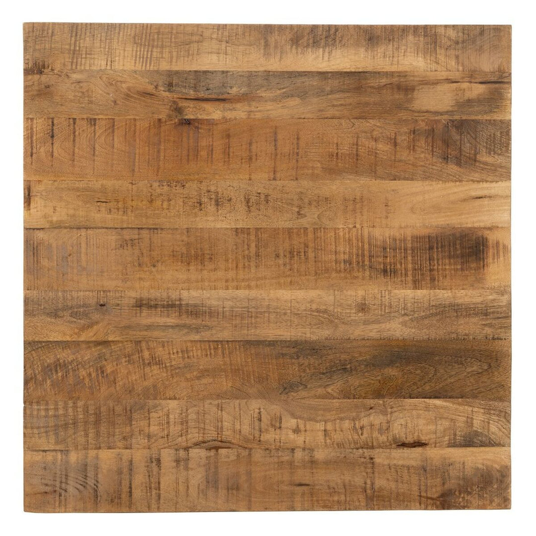 Table top Squared Beige Mango wood 80 x 80 x 3 cm