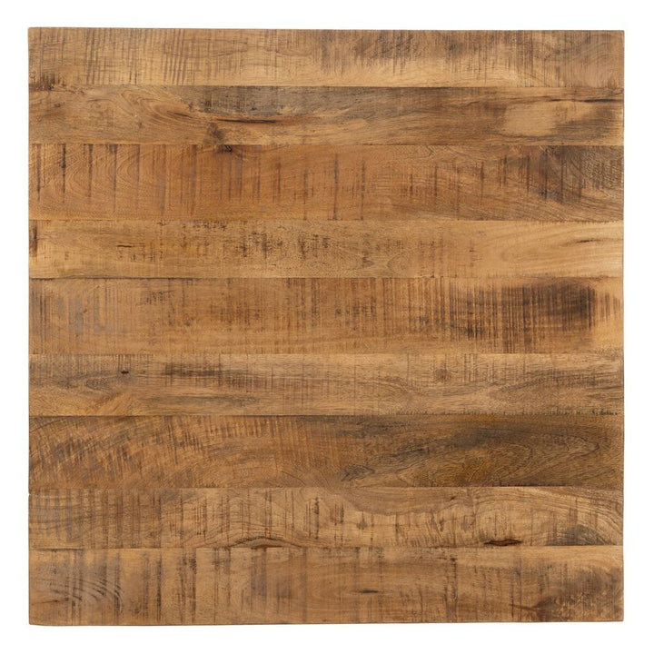 Table top Squared Beige Mango wood 80 x 80 x 3 cm