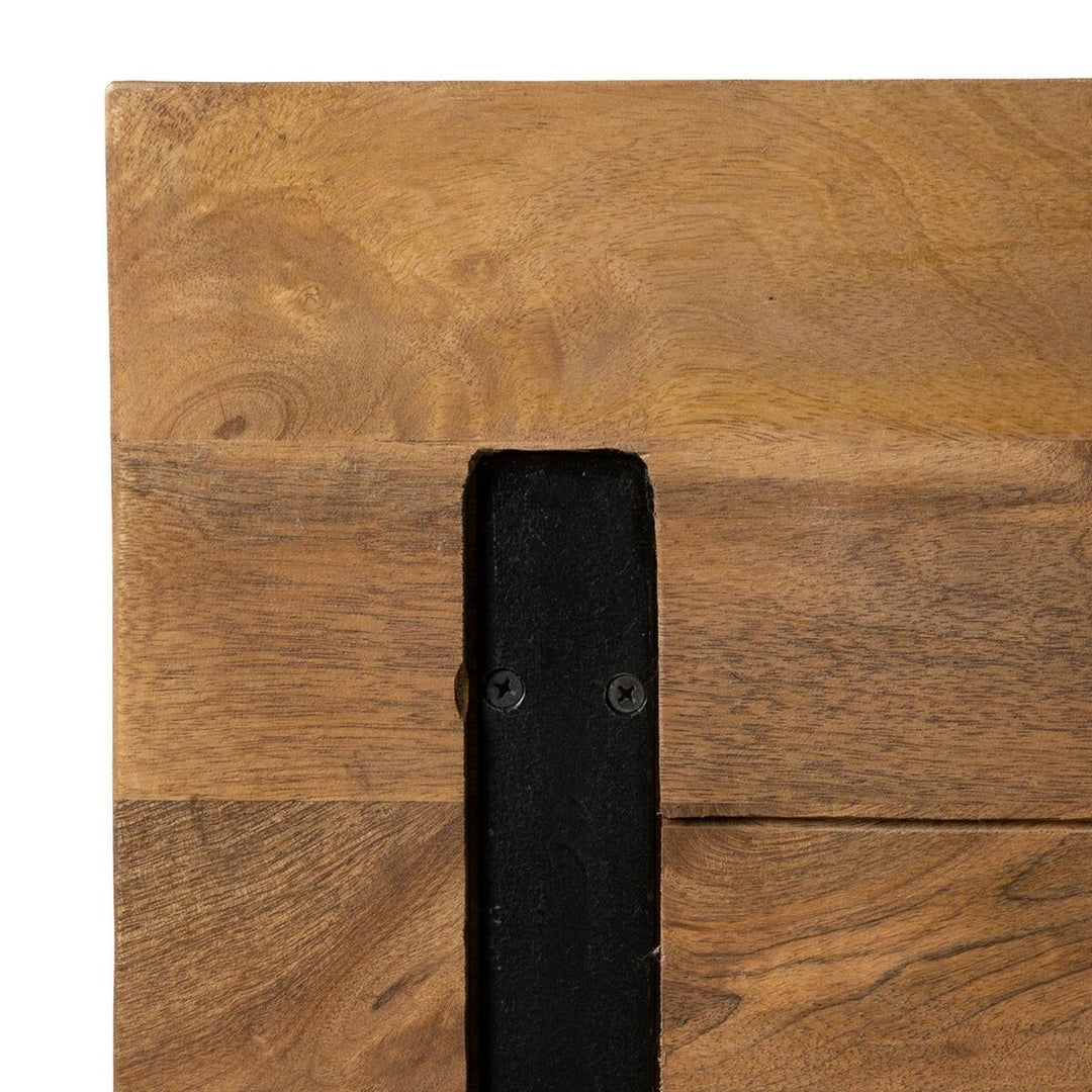 Table top Squared Beige Mango wood 80 x 80 x 3 cm