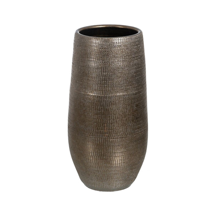 Planter Metallic Ceramic 31 x 31 x 61 cm