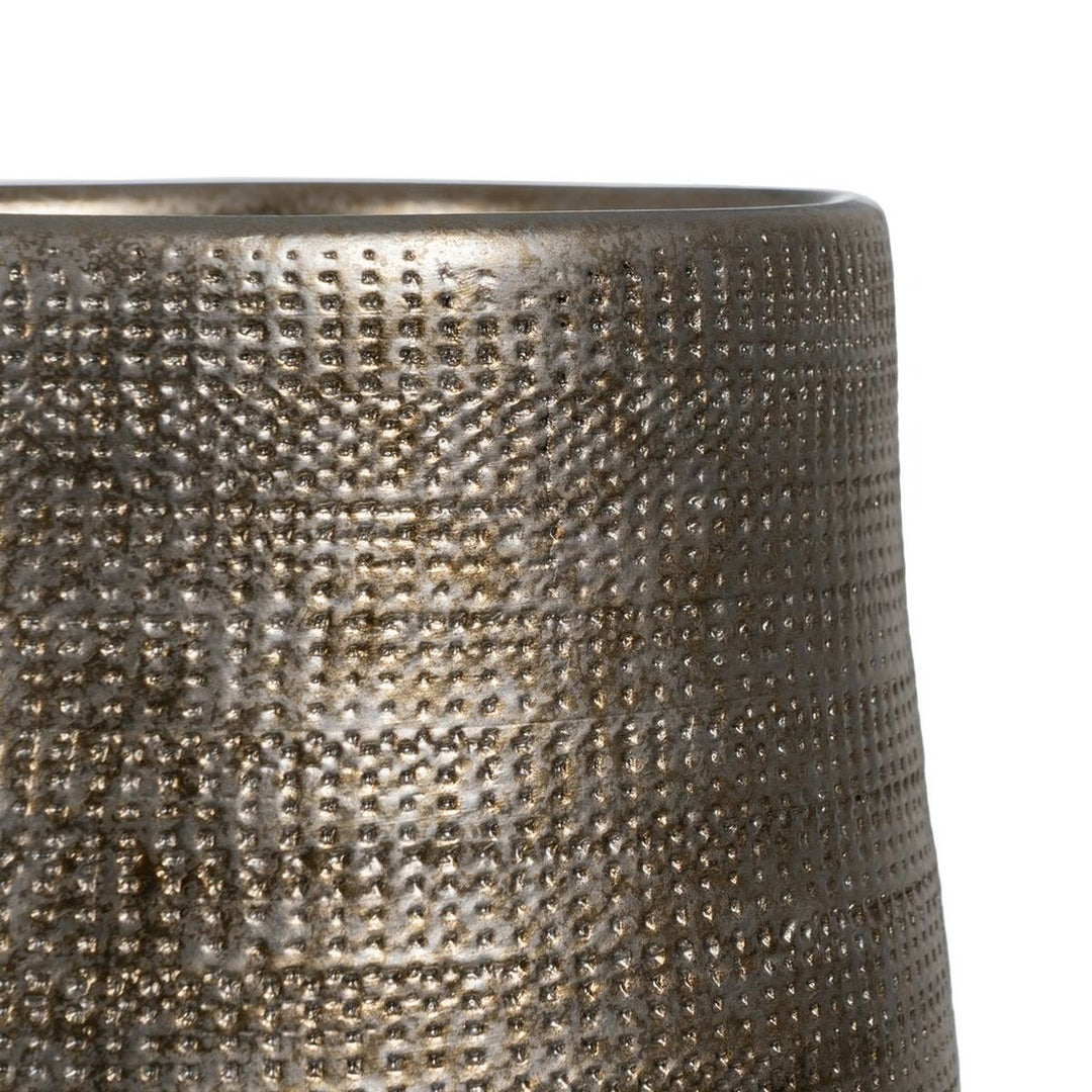 Planter Metallic Ceramic 31 x 31 x 51 cm