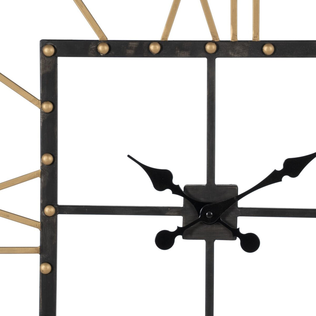 Wall Clock Black Golden Iron 80 x 3,5 x 80 cm