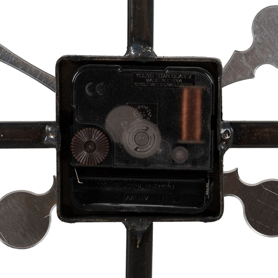 Wall Clock Black Golden Iron 80 x 3,5 x 80 cm